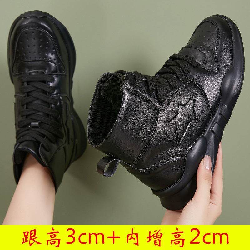 Small Size Women's Shoes 313233 High-Top Shoes with Leather and Velvet, Ultra-Light Waterproof Short Boots, Large Size Women's Shoes 41 to 43, Showing Small Feet
