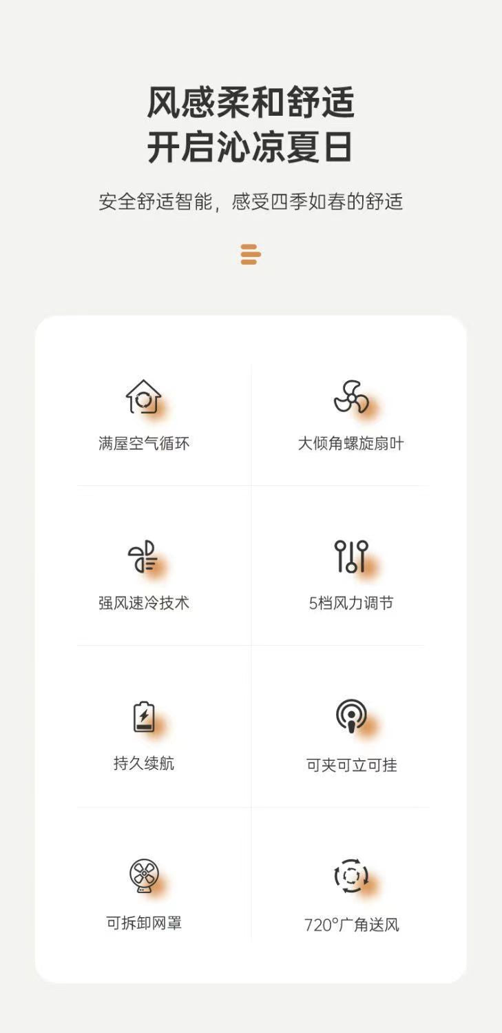 Cross-border Applicable Gift USB Charging Clip Fan Home Dormitory Office Desk Desktop Bedroom Long Endurance
