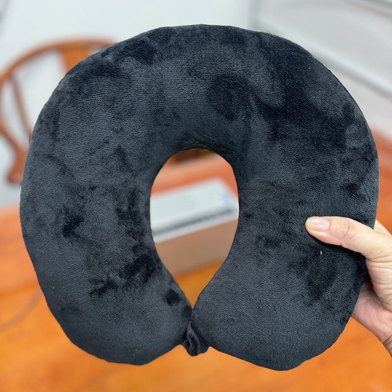 2025 New Cross-Border U-Shaped Pillow Portable Pp Cotton Office Nap Cervical Pillow Car High-Speed Rail Neck Pillow Wholesale