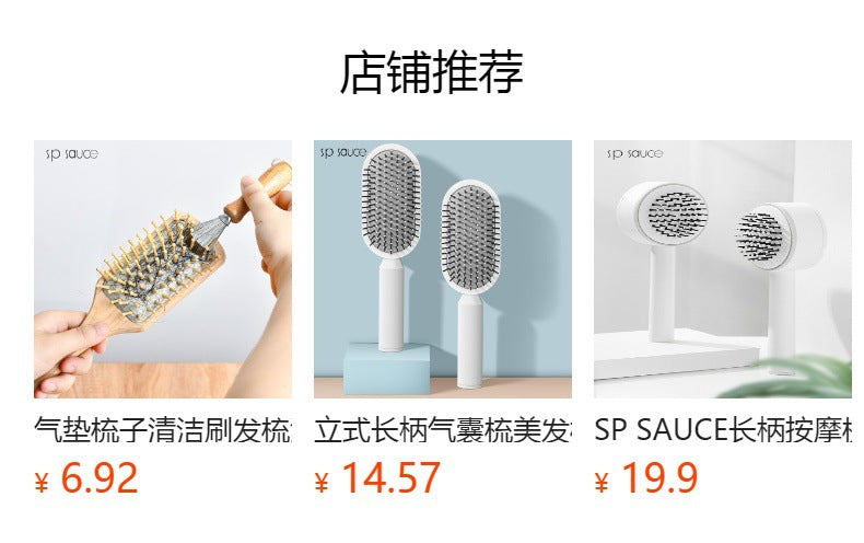 New Air Cushion Comb Cleaning Brush Hair Comb Cleaning Claw Hook Hair Roll Comb Cleaning Hair Tool Air Bag Hair Comb Cleaner