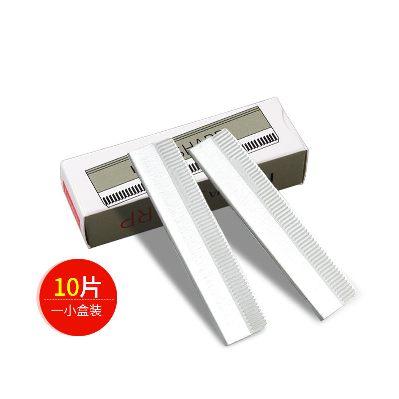 10-piece eyebrow trimmer blade stainless steel eyebrow scraper corrugated blade disposable eyebrow trimmer tattoo hair tools