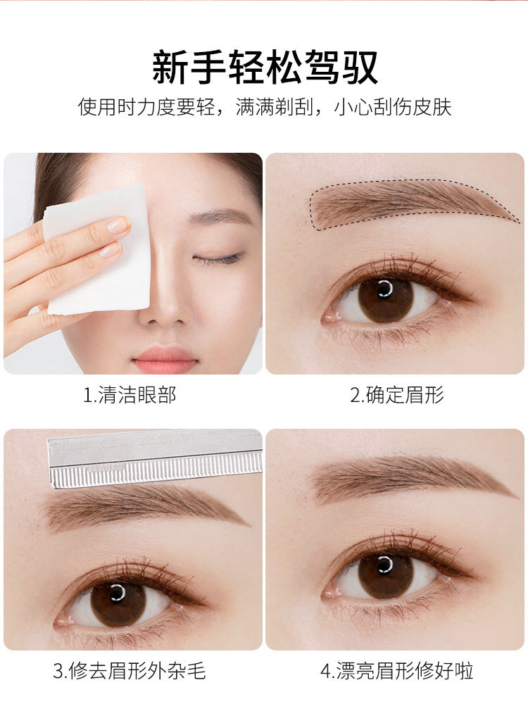 10-piece eyebrow trimmer blade stainless steel eyebrow scraper corrugated blade disposable eyebrow trimmer tattoo hair tools