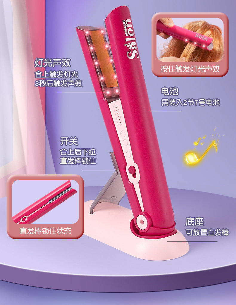 Children's Barber Toy Set Play House Girls Birthday Gift Hair Salon Dressing Toy