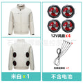 Cross-Border New Smart Air-Conditioned Clothing Porous Fan Stand Collar Workwear Outdoor Work Uniform Labor Protection Duty Fan Clothing