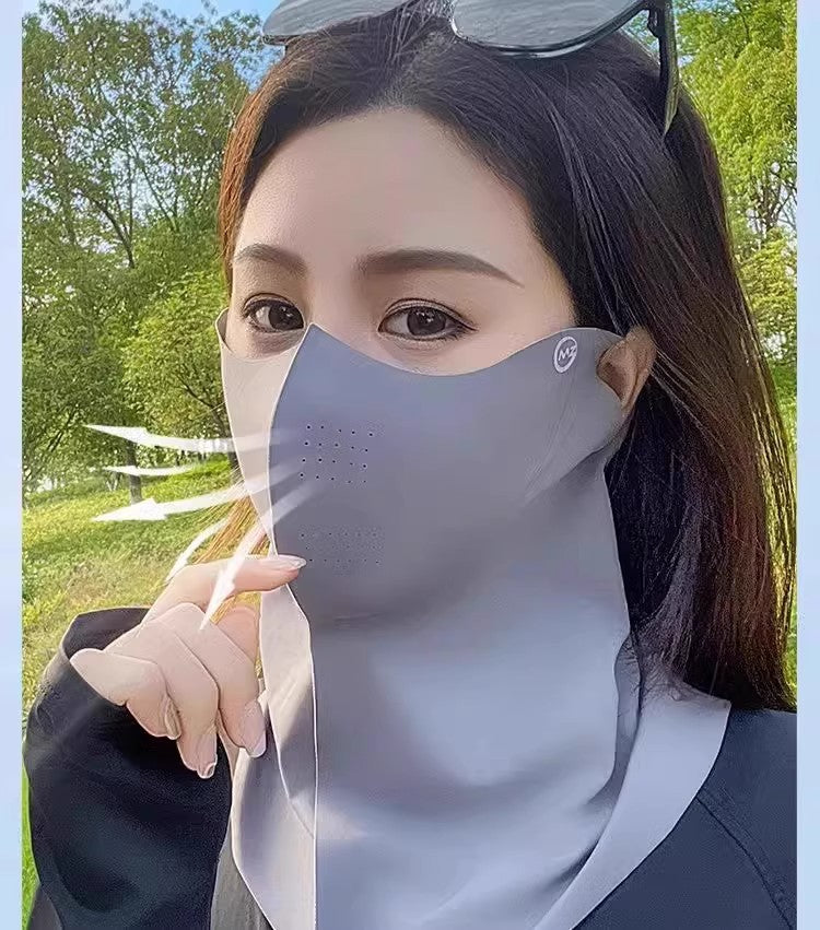 Seamless Sunscreen Hyaluronic Acid Summer Thin Eye Protection Mask 3D Stereo Anti-Uv Heat Insulation Breathable Face Small