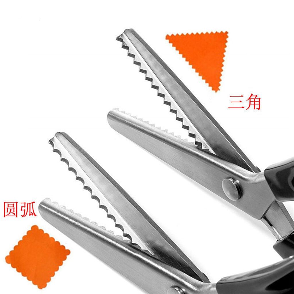 Handmade DIY Triangle Sawtooth Hair Cutter Tailor Scissors Handmade Lace Cutter Wave Cut Lace Household Scissors