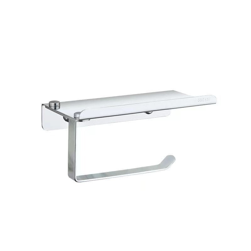 Stainless Steel Paper Towel Holder Without Punching Bathroom Toilet Paper Shelf Storage Rack Toilet Paper Towel Box Roll Paper Holder