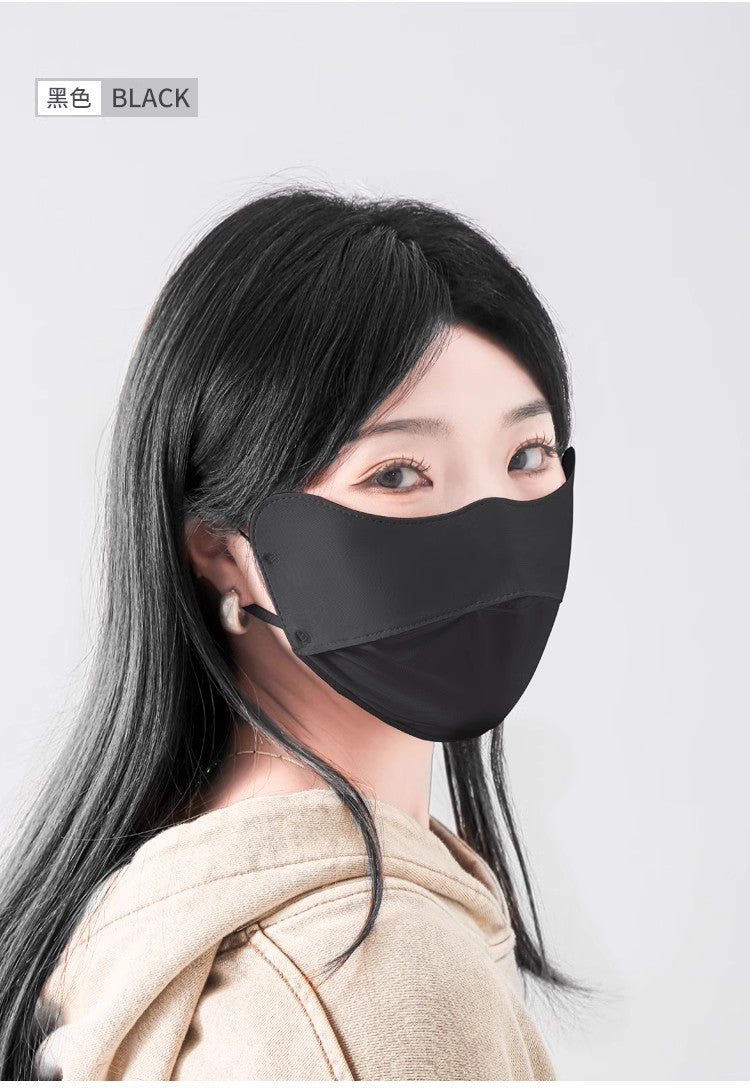 Seamless Sunscreen Hyaluronic Acid Summer Thin Eye Protection Mask 3D Stereo Anti-Uv Heat Insulation Breathable Face Small