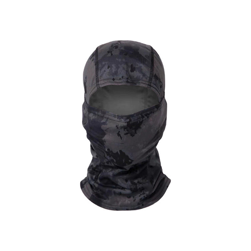 Camouflage Hood, Outdoor Cycling Mask, Breathable, Quick-Drying Neck Scarf, Sun Protection, Face Covering, Windproof Helmet Liner, Cross-Border