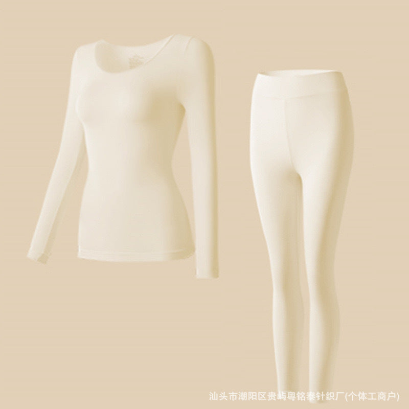 Skin Beauty Clothes Ultra-thin Long-sleeved Fleshy Mask Muscle Base Clothes Women's Base Shirt Autumn and Winter Low Collar Invisible Inner Wear Autumn Clothes