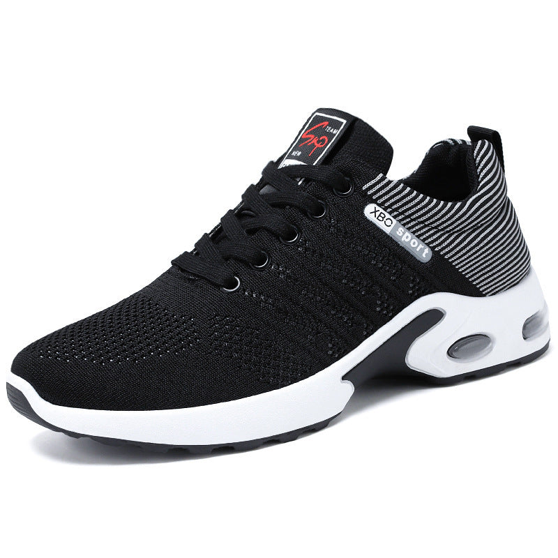 Men's Sneakers 2026 Export Shoes Men's Breathable Lace-Up Running Shoes Korean Style Lightweight Casual Men's Shoes Breathable and Lightweight