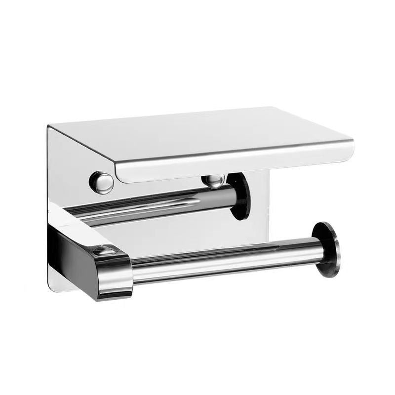 Stainless Steel Paper Towel Holder Without Punching Bathroom Toilet Paper Shelf Storage Rack Toilet Paper Towel Box Roll Paper Holder