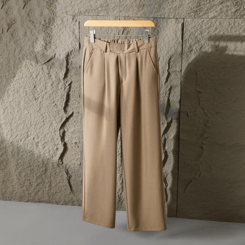 2025 New Loose Straight Casual Pants for Men Korean Style Trendy Versatile Thin Drape Wide-Leg Floor-Length Trousers
