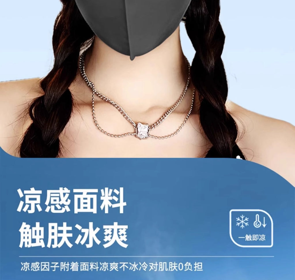 Seamless Sunscreen Hyaluronic Acid Summer Thin Eye Protection Mask 3D Stereo Anti-Uv Heat Insulation Breathable Face Small