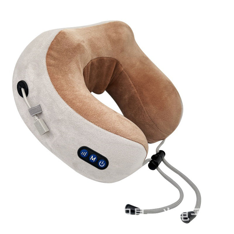 Household Massage U-shaped Pillow Memory Foam Portable Car Travel Electric Neck Cervical Massager U-shaped Massage Pillow