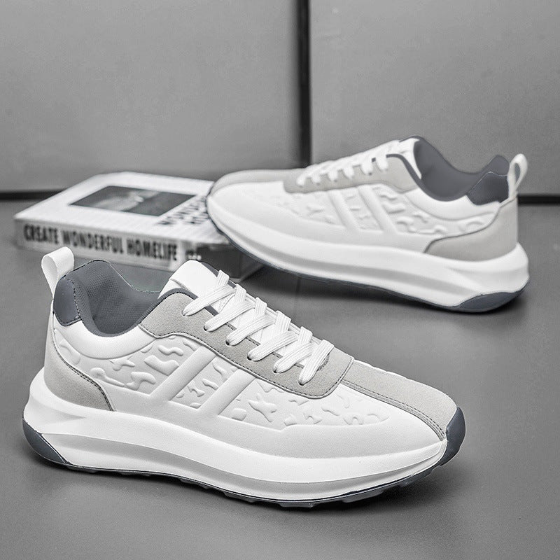 Men's Shoes Cross-Border New Leather Trendy Shoes Men's Fashion Casual Outdoor Running Shoes Men's Sports Shoes Dad Shoes