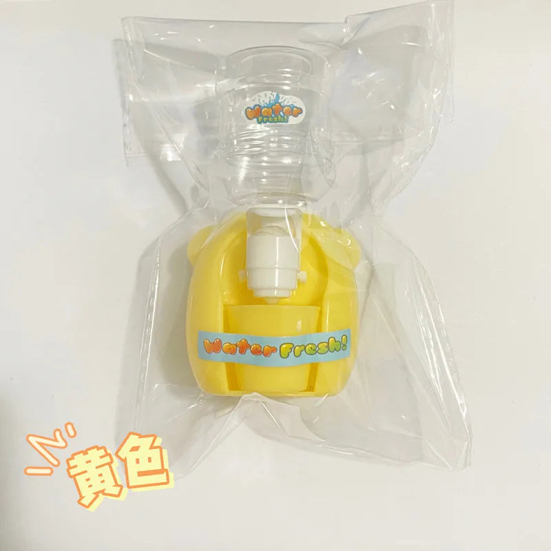 Kids Mini Water Dispenser Toy, Pretend Play Kitchen Set, Fun Press-to-Water Simulation, Tableware Accessories in Bag