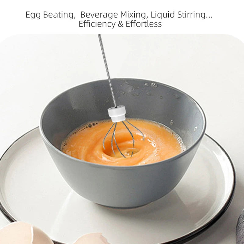 MINI Coffee Frother USB Rechargeable 3 Speeds Foam Maker Coffee Milk Mixer Electric Handle Blender Egg Beater Hot Cooking Tools