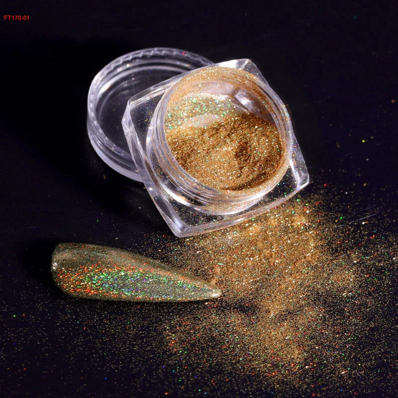 Pearl White Nails Glitter Aurora - Hailey Bieber Nails Moonlight Powders Fritillary Shell Mirror Pigment Nail Decoration