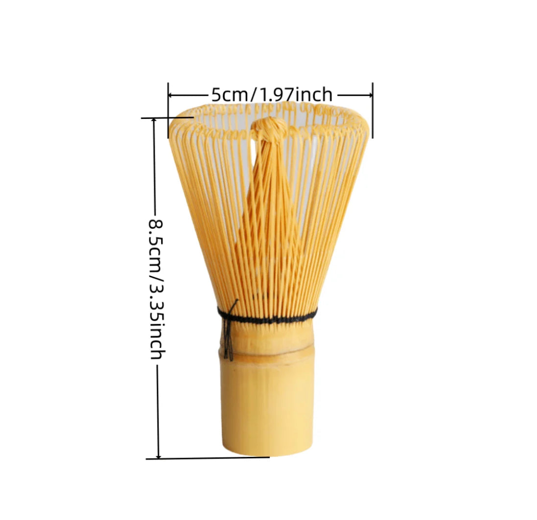 1pcs Handmade Golden Bamboo Matcha Whiskey, Traditional Japanese Matcha Blender - Tea Set Made from Durable and Sustainable