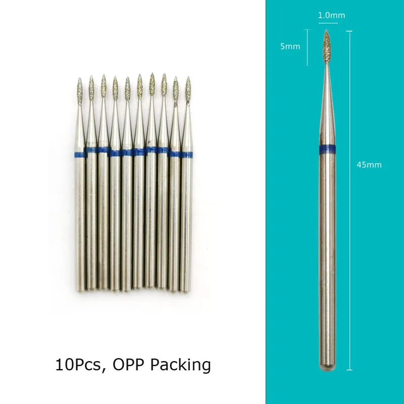 HYTOOS Nail Drill Bits Diamond Cutters for Manicure Cuticle Burr Milling Cutter for Pedicure Nails Accessories Tools