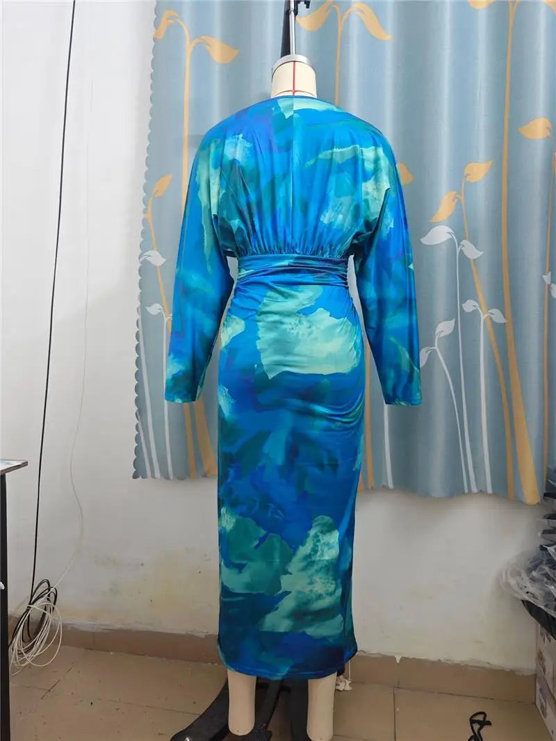 Women's Long Sleeve Dress European Style Batwing Sleeve Other Fabric Ladies Fashion Citywalk Dress Winter Collection