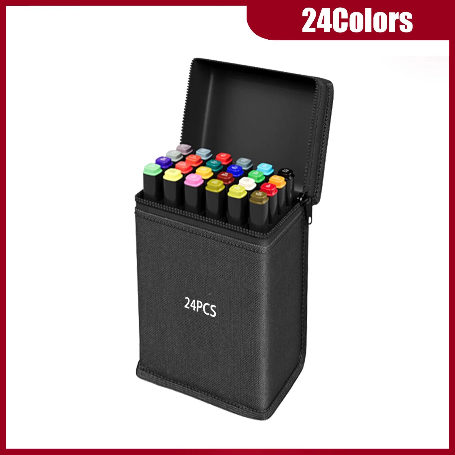 24-262 Colors Alcohol Drawing Markers Dual Tip Permanent Art Sketch Markers for Illustration School Supplied Christmas Gifts