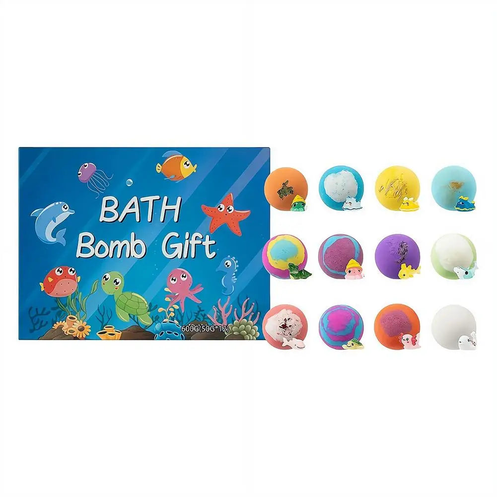 50gx12 Bath Bombs For Kids With Surprise Toys Inside For Kids Boys And Girls Holiday Bubble Bath With Cheerful Scent