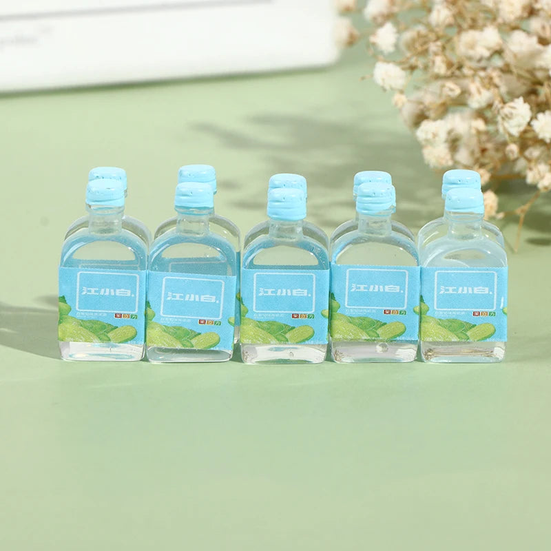 1 Set 1/12 Miniature Wine Bottles Dollhouse Kitchen Accessories - Mini Dolls House Living Room Accessories Beer Drink Bottles