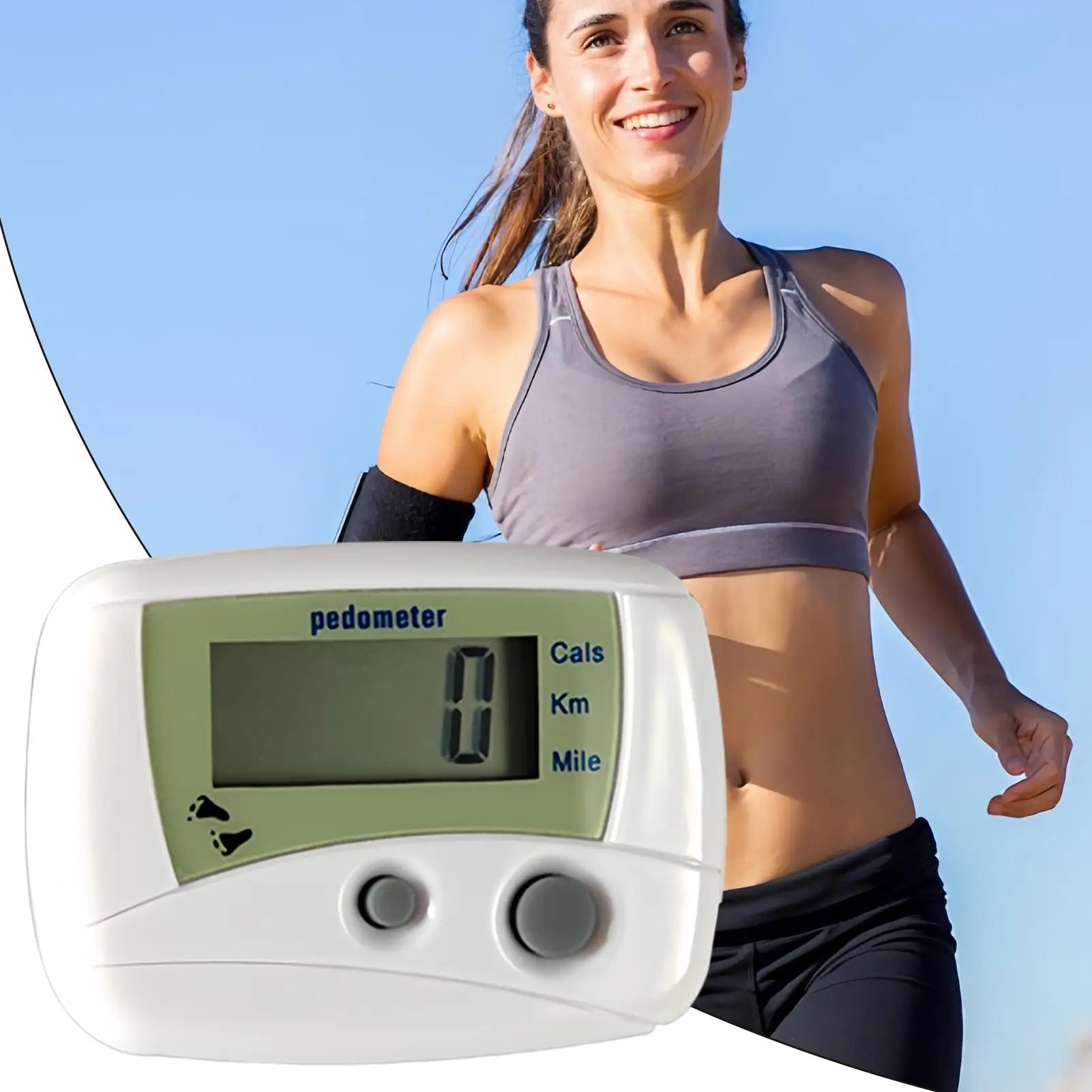Pedometer for Walking Digital LCD Compact Movement Monitor Monitor for Recording Distance Fitness Exercise Running Hiking