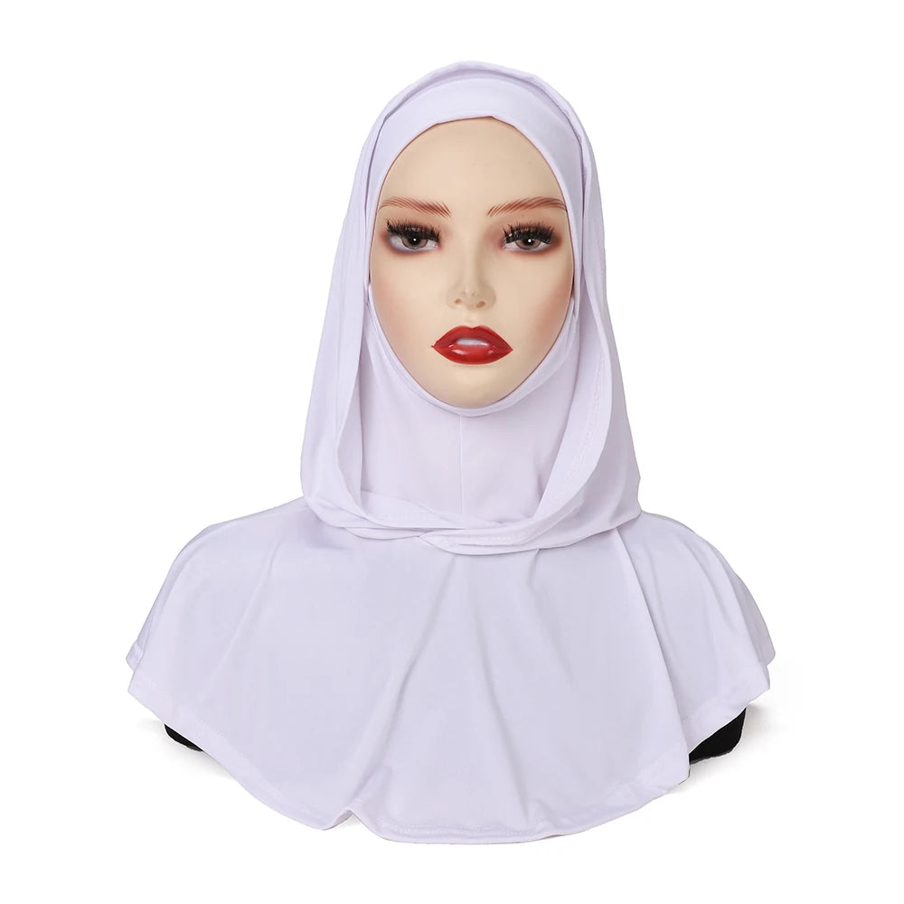 New Muslim Double Layer Under Cap Instant Hijab Inner Cap Islamic Turban Women Hijab Ramadan Elastic Turban Bandana Headband