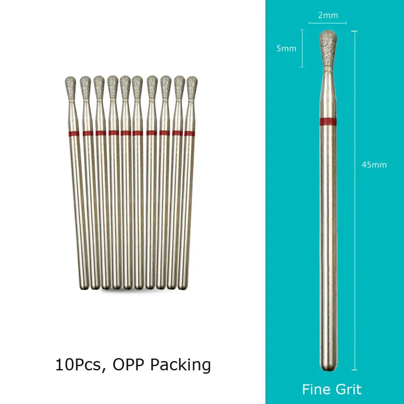 HYTOOS Nail Drill Bits Diamond Cutters for Manicure Cuticle Burr Milling Cutter for Pedicure Nails Accessories Tools