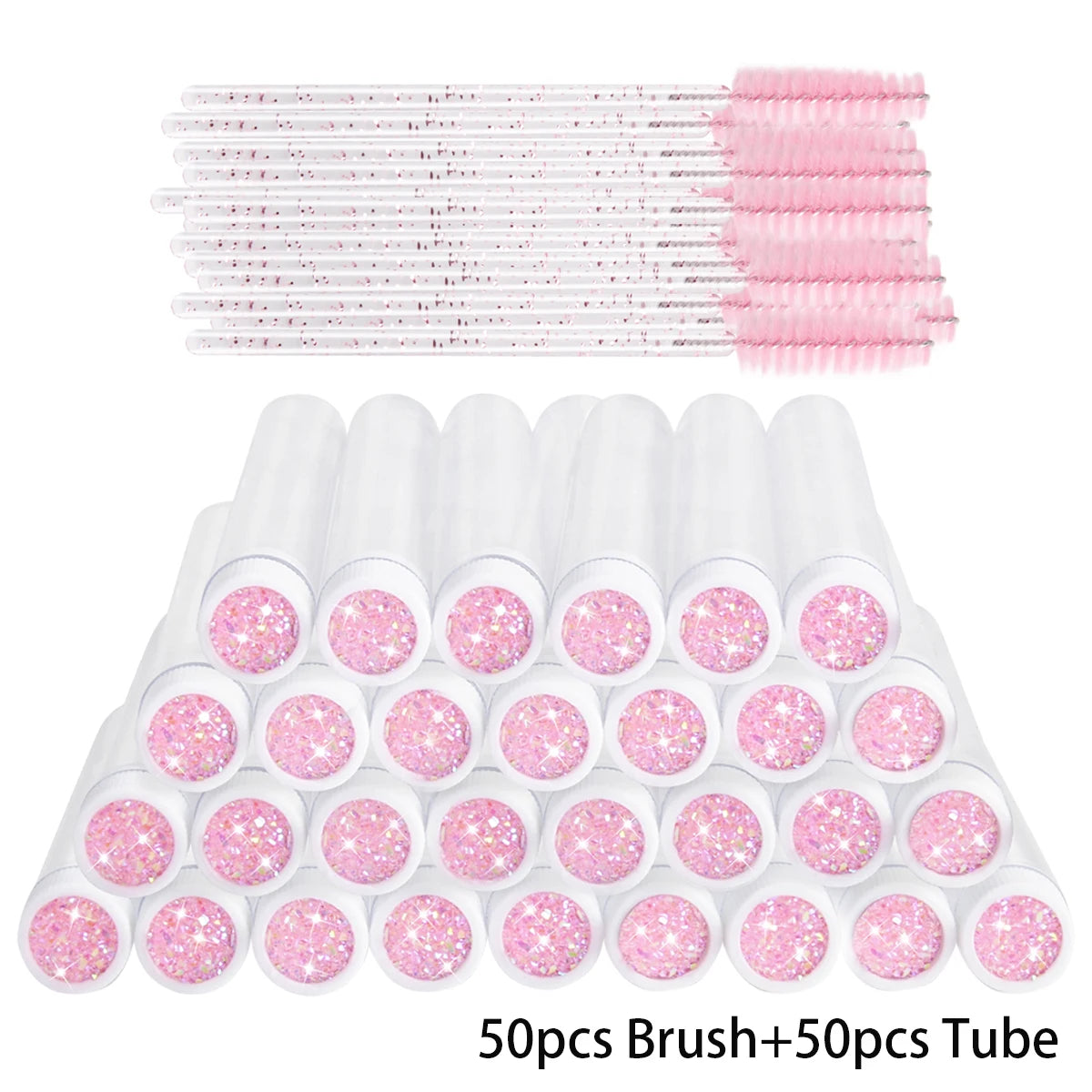 25/50PCS Dust-Proof Eyelash Brush Tube Empty Reusable Lash Mascara Wand Case Eyebrow Comb Makeup Applicators Container wholesale