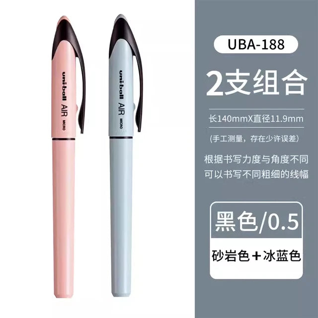 Japan Uniball Gel Pen AIR Straight Liquid Signature Pen UBA-188 Black Technology 0.5/0.7mm Free Writing School Supplies