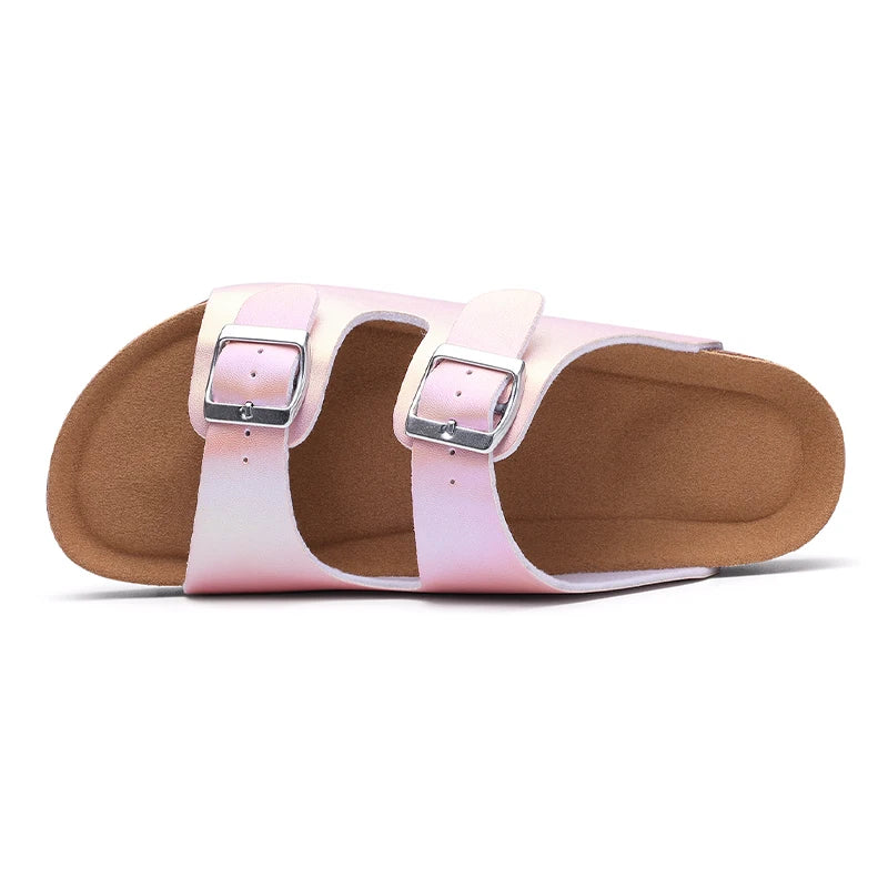Kidmi New Women Sandals With Three Straps Summer Nonslip Sandals Casual Ladies Beach Sandals Soft Holiday Pool Cloud Sandals