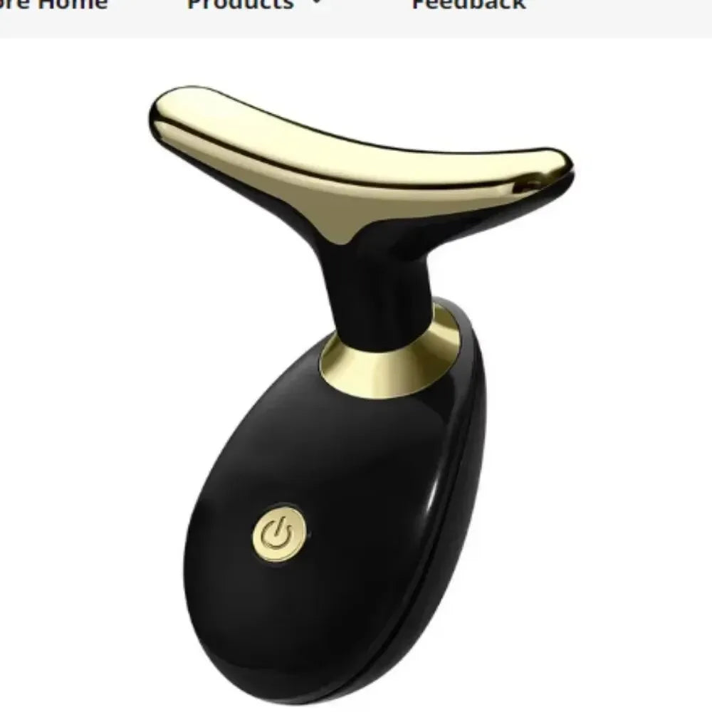 Neck Facial Lifting Device EMS Microcurrent LED Photon Therapy Vibration Face Massager Anti Wrinkles Tightening Skin Care Tools