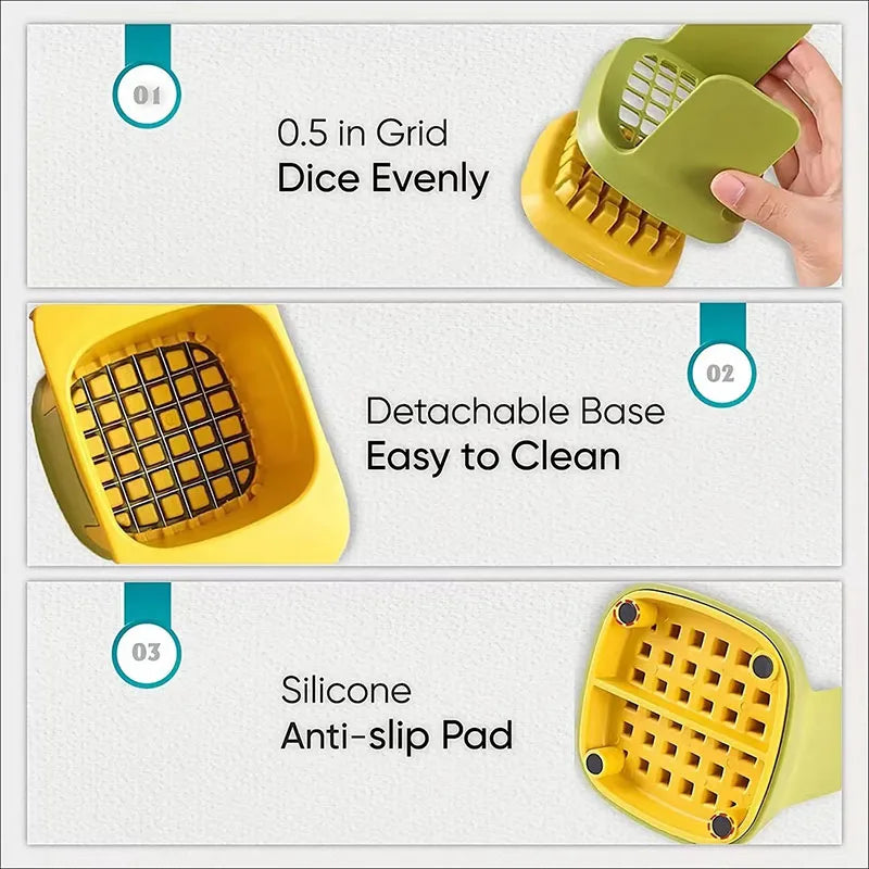Multifunctional Vegetable Chopper Onion Dicing Artifact French Fries Slicer Kitchen Gadget Cucumber Potato Slicer Kitchen Tools