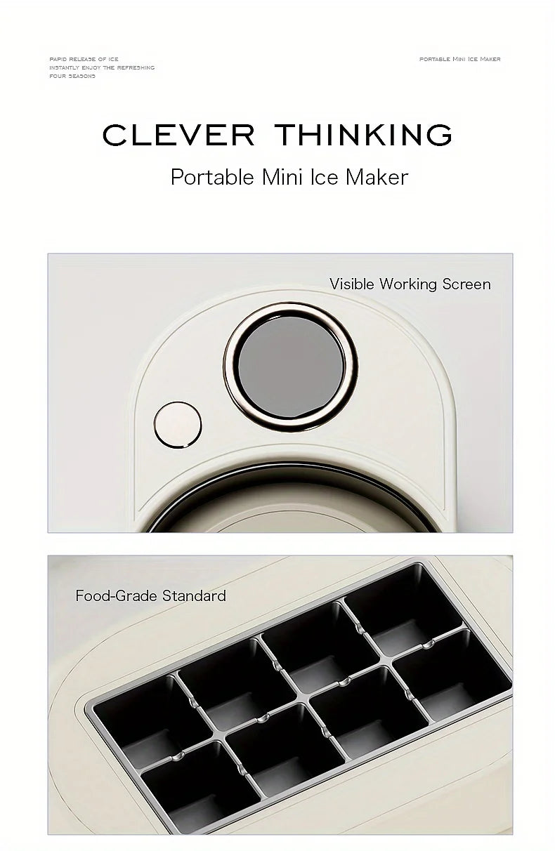 Mini Ice Maker Machine Portable Countertop Ice Cube Maker for Home Office Camping Car RV Small Ice Making Machine 12V 220V