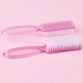 2pcs Nail Brush Cleaning Remove Dust Powder Plastic Cleaner for Acrylic UV Gel Nails Art Manicure Nail Care Accessories