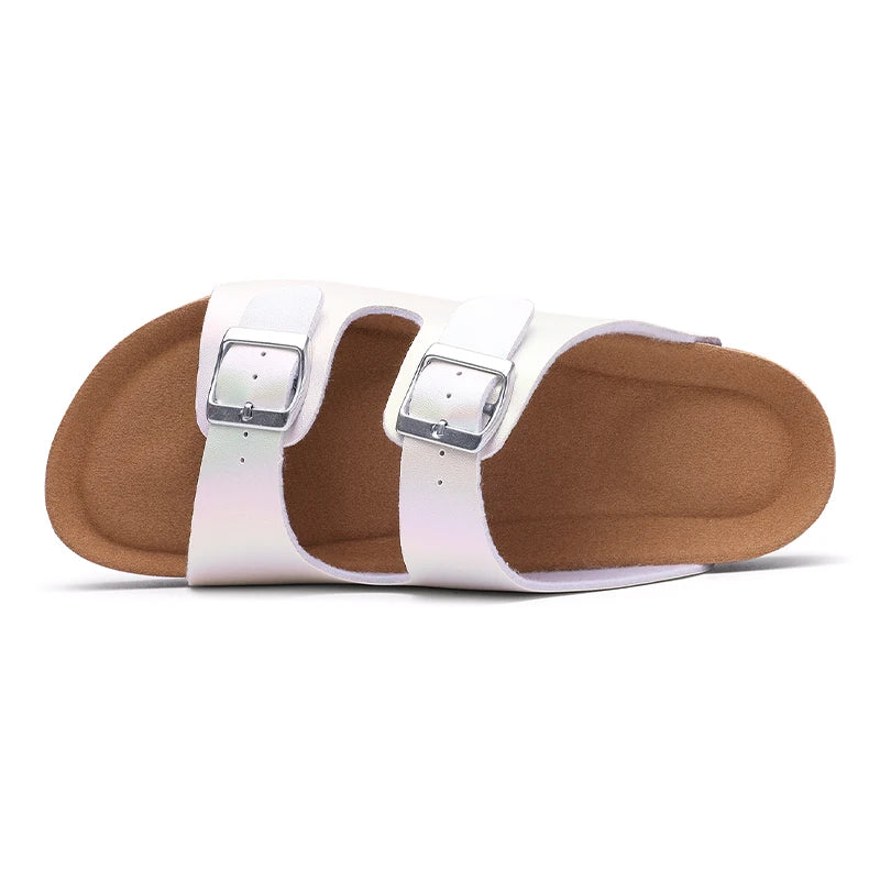 Kidmi New Women Sandals With Three Straps Summer Nonslip Sandals Casual Ladies Beach Sandals Soft Holiday Pool Cloud Sandals