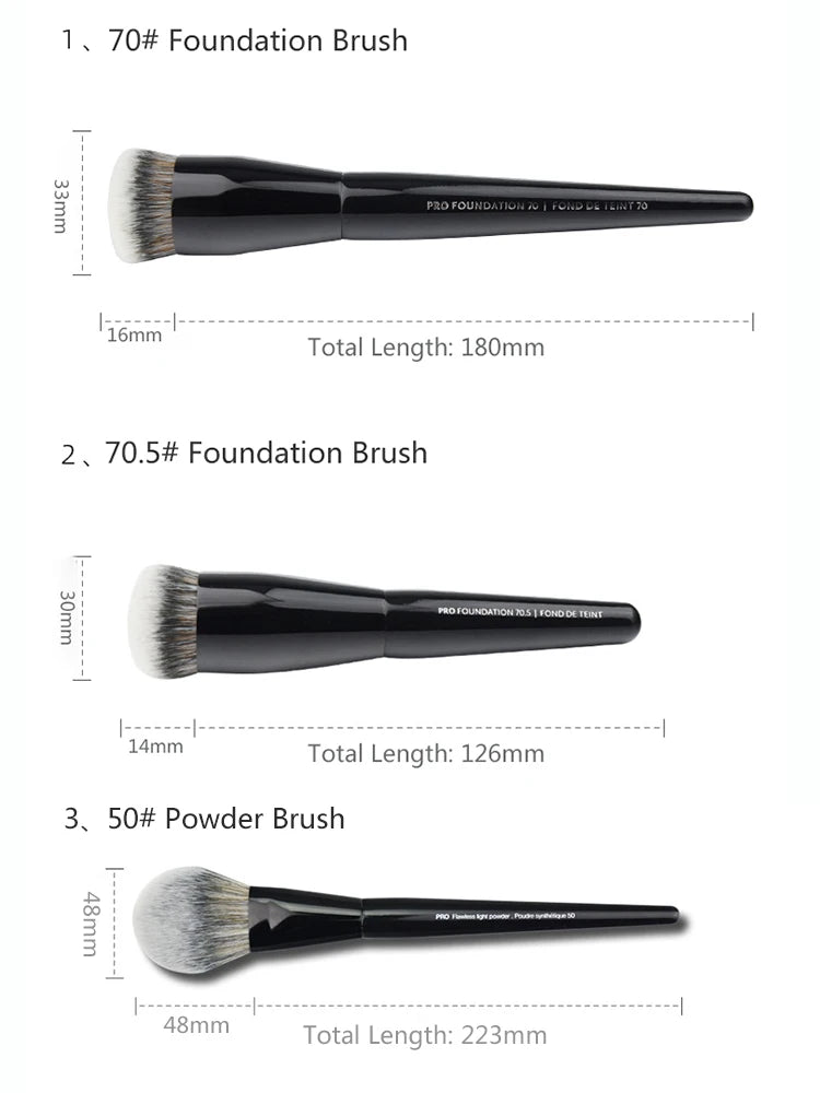 SEP Black Series Makeup Brushes Powder Foundation Concealer Blusher Bronzer Eye Shadow Eyebrow Eyeliner Sculpting Brush Gift