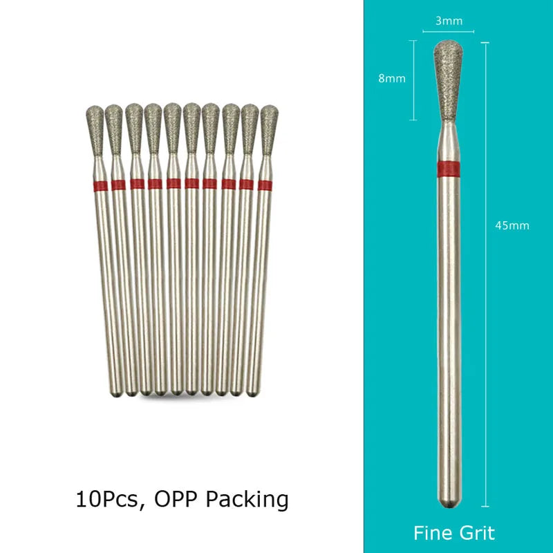 HYTOOS Nail Drill Bits Diamond Cutters for Manicure Cuticle Burr Milling Cutter for Pedicure Nails Accessories Tools