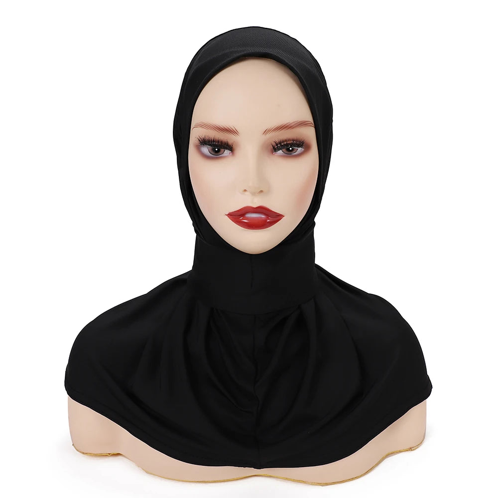 New Instant Hijab for Muslim Women Full Cover Headwraps Scarf Islam Turban Caps Ready to Wear Snap Undercap Hijab