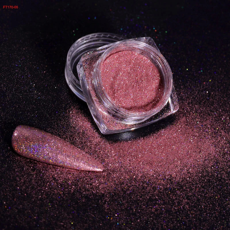 Pearl White Nails Glitter Aurora - Hailey Bieber Nails Moonlight Powders Fritillary Shell Mirror Pigment Nail Decoration