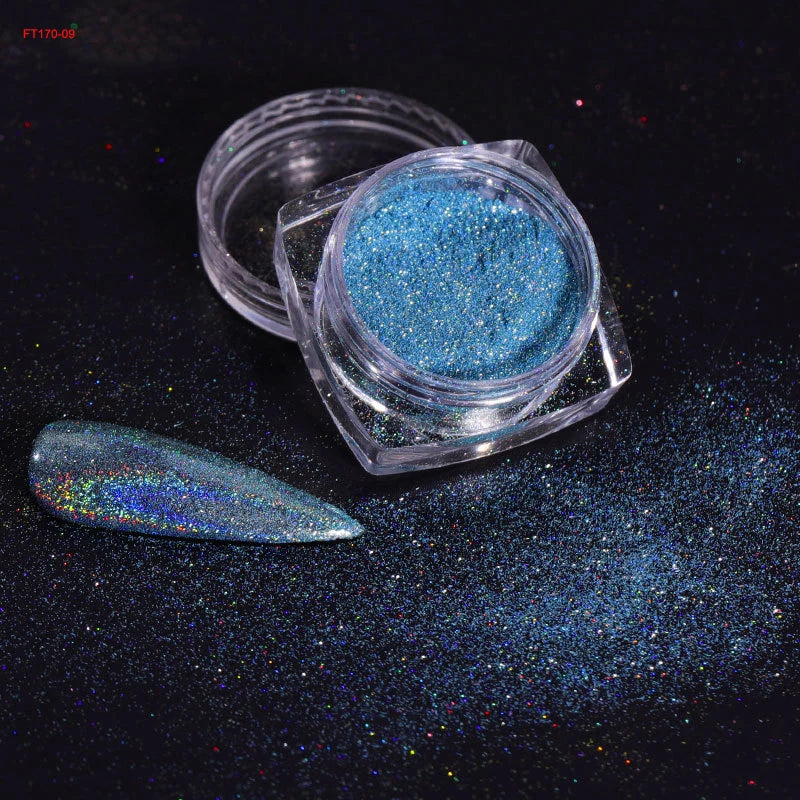 Pearl White Nails Glitter Aurora - Hailey Bieber Nails Moonlight Powders Fritillary Shell Mirror Pigment Nail Decoration