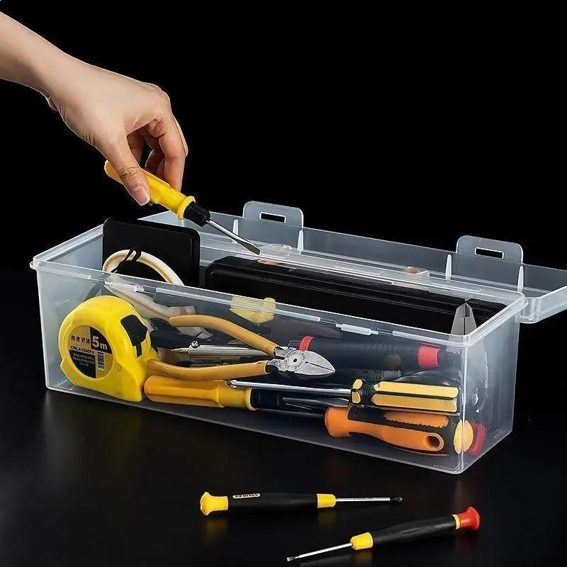 Hardware Tool Storage Box, Multi-Compartment Transparent Tool Organizer, Screw And Accessory Sorting Box, Household Screw, Wrenc