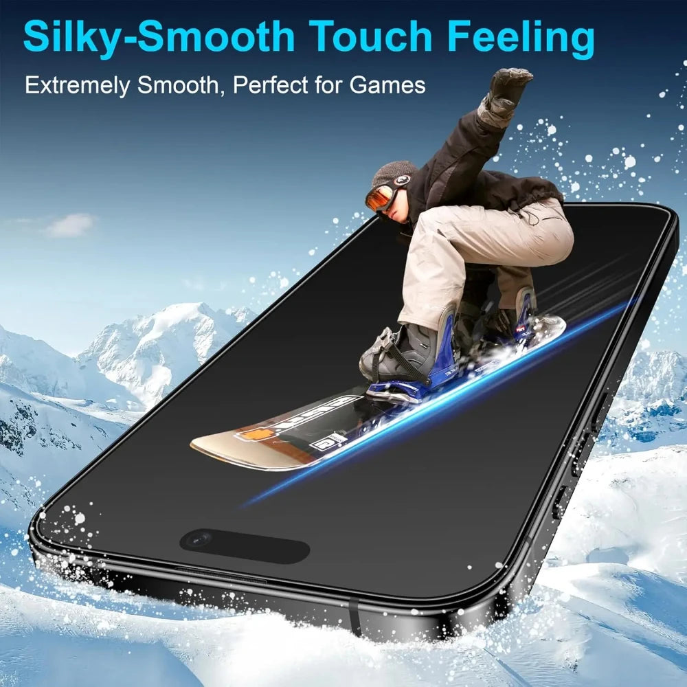 NNBILI 3pcs Full Cover Matte Privacy Screen Protector For iPhone 17 16 15 14 13 12 11 Pro Max Plus Mini X XS Anti-Peeping Glass