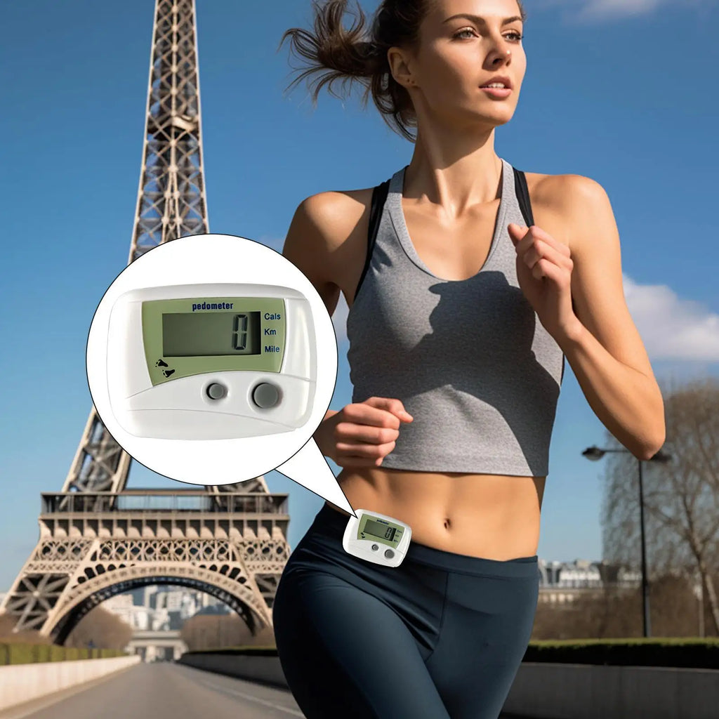 Pedometer for Walking Digital LCD Compact Movement Monitor Monitor for Recording Distance Fitness Exercise Running Hiking
