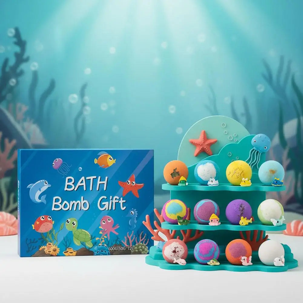 50gx12 Bath Bombs For Kids With Surprise Toys Inside For Kids Boys And Girls Holiday Bubble Bath With Cheerful Scent