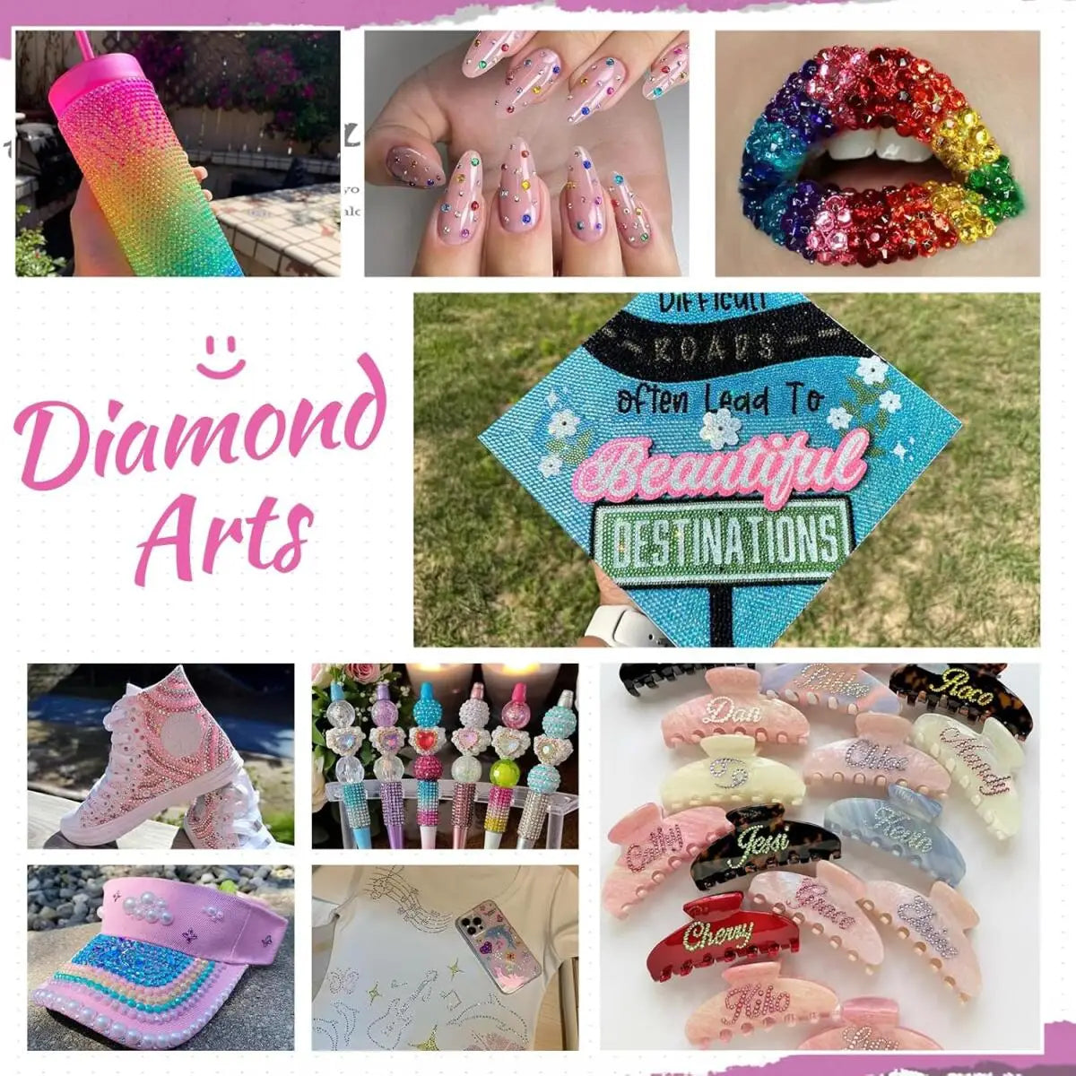 1Box/1Set Hot Selling Flash Nail Rhinestones Bedazzling Kit 3mm Multi-style Colorful Resin Nail Diamond Jewelry DIY Nails Parts